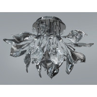 Люстра в стиле прованс в зал на 12 ламп, хром Diasha 7229-7CHR