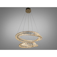 Кришталева світлодіодна люстра на тросах золото 110Вт Diasha 548/600+400G