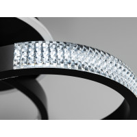 Кришталева світлодіодна люстра з пультом, диммером, 96W, чорна Diasha 5140/3BK