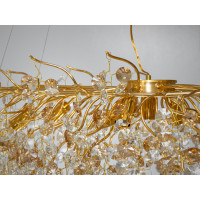 Люстра в зал 12 ламп, золото Diasha 601-L1200GD