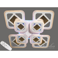 Світлодіодна люстра з 3d ефектом, 205W Diasha 6015/4+4WHLED3colordimmer Світлодіодна люстра з 3d ефектом, 205W Diasha 6015/4+4WHLED3colordimmer