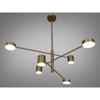 Сучасна світлодіодна люстра в кабінет, 30 Вт, бронзова люстра Diasha D302-6BR Сучасна світлодіодна люстра в кабінет, 30 Вт, бронзова люстра Diasha D302-6BR