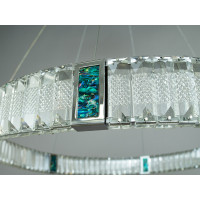 Подвесная светодиодная люстра кольца с хрусталем в стиле модерн Diasha 81028-800HR