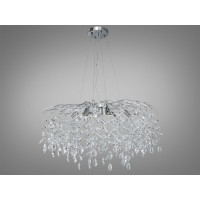 Дивовижна підвісна кришталева люстра для вітальні, 10 ламп, хром Diasha 1607-800CH
