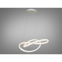 Сучасна світлодіодна люстра з пультом, диммером, 155 Вт, біла Diasha 1061WH