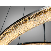 Підвісна люстра LED Diasha чорна 66W 2 кільця Diasha 1712/600+400BK