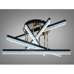 Стельова світлодіодна люстра MX7805 біла 75W три акрилові кільця Diasha SX1009/5BK