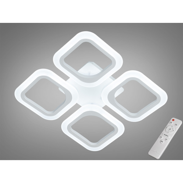 Світлодіодна люстра смарт світильник з пультом, димером, 55W, білий Diasha AS8060/4WH