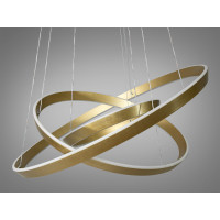 Високоефективна світлодіодна люстра з пультом у вітальню, 260W, золото Diasha 5153/800+600+400GD