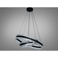 Люстра LED підвісна чорна 140Вт пульт до 25м² Diasha D8751-600+400BK