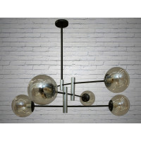 Люстра светильник молекула в стиле loft Diasha 1098-6BK+HR