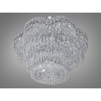 Красива, пишна кришталева люстра підвіс срібного кольору на 17 ламп Diasha 310-750CH