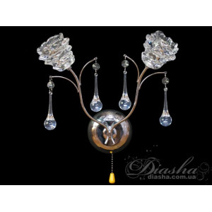 Шикарне світлодіодне бра "Квіткові мотиви", 2 Вт, хром Diasha 88126/2HR