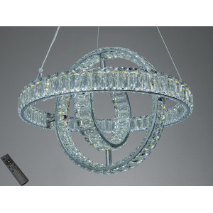 Кришталева люстра Diasha 3 кільця 92 Вт хром Diasha D8886/500-3BCH