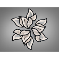 Світлодіодна люстра пелюстки чорна 220W 6+2 димер Diasha 9033/6+3BKLED3colordimmer