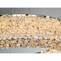 LED підвісна люстра кришталь хром 55Вт пульт Diasha 7932/600CH
