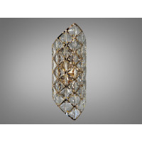 Елегантне класичне бра з кришталю під дві лампи, золото Diasha 9130-B420GD