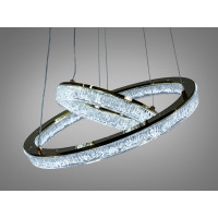 Підвісна люстра Diasha золото LED 54W 2 кільця Diasha 1712/500+300G