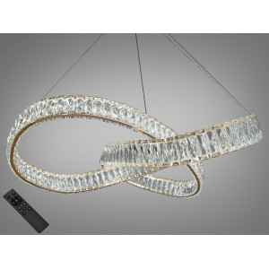 Вражаюча новинка, кришталева led люстра на тросах, 180Вт, золото Diasha 536/800G