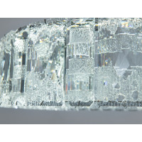 Підвісна кришталева люстра LED хром 55 Вт пульт Diasha 585/500HR