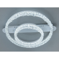 Стельова LED люстра кільця біла 72W  Diasha MX78203/500+300WH