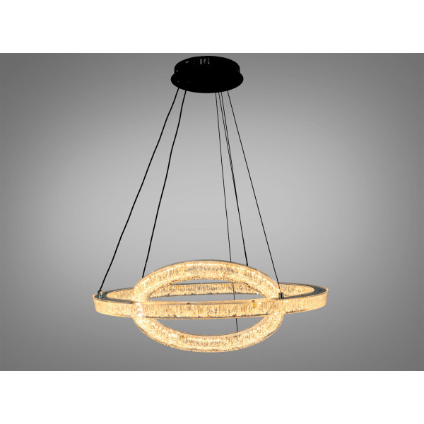 Підвісна люстра LED три кільця золото 125 Вт Diasha 1712/600+400ABK