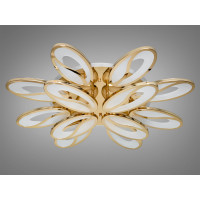 Люстра в зал с пультом 190Вт, золото Diasha 8090/8+4GLED3colordimmer