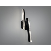 Настінне LED бра чорне 16 Вт метал і скло Diasha MX3087/2SBK