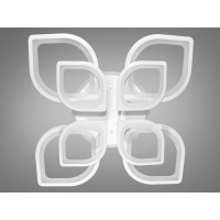 LED люстра потолочная с диммерным пультом и подсветкой Diasha 8073/4+4WH LED RGB dimmer