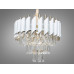 Підвісна кришталева люстра білий-золото 5xE14 Diasha N9001-400WH+SGD
