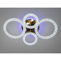 Стельова світлодіодна люстра з пультом, димером, підсвічуванням, 75W Diasha 2203/2+2GLED3colordimmer