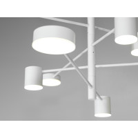  LED люстра на кухню 40W на 8 плафонов Diasha D302-8WH