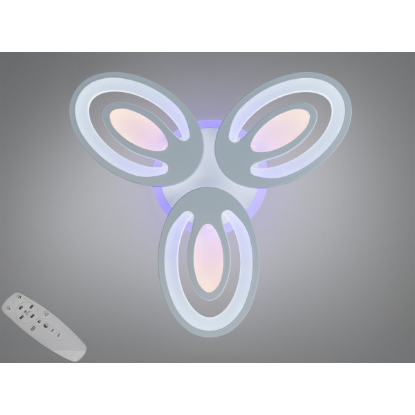 Стельова LED люстра 95Вт чорна пульт димер Diasha 2528/3WHLED3colordimmer