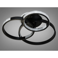 Кришталева світлодіодна люстра з пультом, диммером, 96W, чорна Diasha 5140/3BK