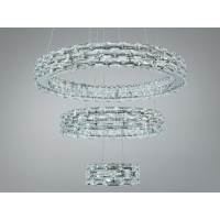 Кришталева світлодіодна люстра-підвіс, 70W Diasha 7896/600+400+200CH