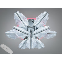 LED люстра хром пульт димер 95 Вт 9 елементів Diasha S25106/6+3HRLED3colordimmer