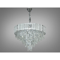 Люстра в зал на 11 ламп, хром Diasha 327-600CH