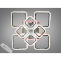 Люстра стельова 8060 хром 115Вт пульт димінг 20м² Diasha HA8060/4+4HRLED3colordimmer