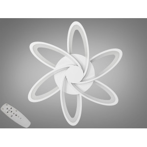 Сучасна пристельова світлодіодна люстра з пультом, 92Вт, чорна Diasha 2445/6WHdimmer