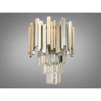 Привабливий кришталевий настінний світильник, 2 лампи цоколь е14 Diasha B901-1WSLsatin