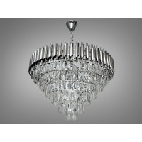 Люстра в зал хрустальная 15 ламп Diasha 9001-750CH+CH