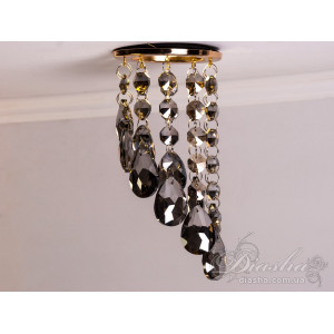 Точковий світильник із кришталевими підвісками Diasha 6016DGD-SM