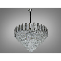 Велична підвісна кришталева люстра на 16 ламп, хром Diasha 2022/800CH