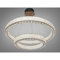 LED підвісна люстра 2 кільця золото 142Вт пульт Diasha 662/800+500GD