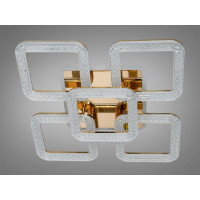 Стельова світлодіодна люстра з пультом, підсвіткою, 80W, золото Diasha 2205/4+1GLED3colordimmer