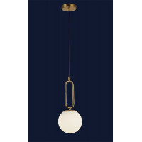 Светильник люстра подвесная в стиле лофт шар Levistella 9163818-1 BRZ+WH