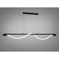 Сучасна підвісна лінійна світлодіодна люстра Шланг, 20Вт, черная Diasha SY9609-L1600BK
