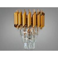Сучасна новинка, кришталевий настінний світильник бра, 2 лампи Diasha 9001-2W-GD+SGD Сучасна новинка, кришталевий настінний світильник бра, 2 лампи Diasha 9001-2W-GD+SGD
