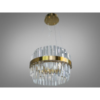 Неповторна підвісна кришталева лед люстра в кухню, 80Вт, бронза Diasha 840/400BR