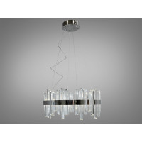 Красива підвісна кришталева led люстра класика для зали, 105 Вт, хром Diasha 836/500CH